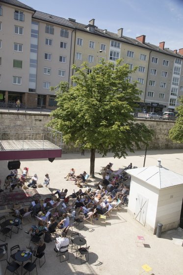 Public Viewing des Bachmannpreises im Lendhafen, Foto: Gerhard Maurer