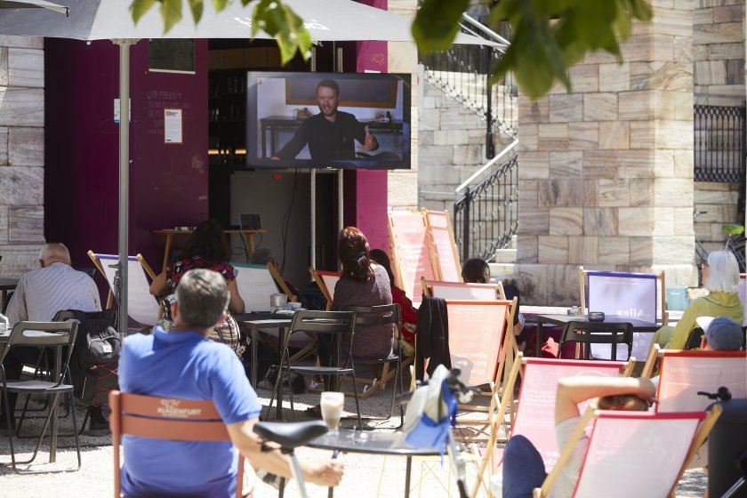 Austria / Kärnten / Klagenfurt / Lendhauer / Tage der deutschsprachigen Literatur - Ingeborg Bachmannpreis 2020, Public Viewing